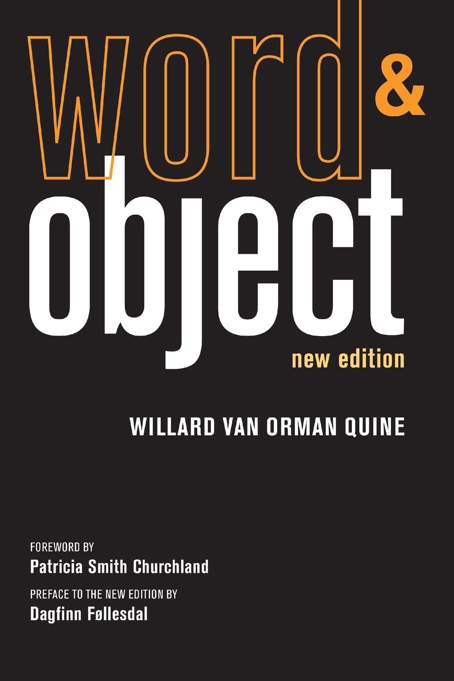Cover: 9780262518314 | Word and Object, new edition | Willard van Orman Quine | Taschenbuch