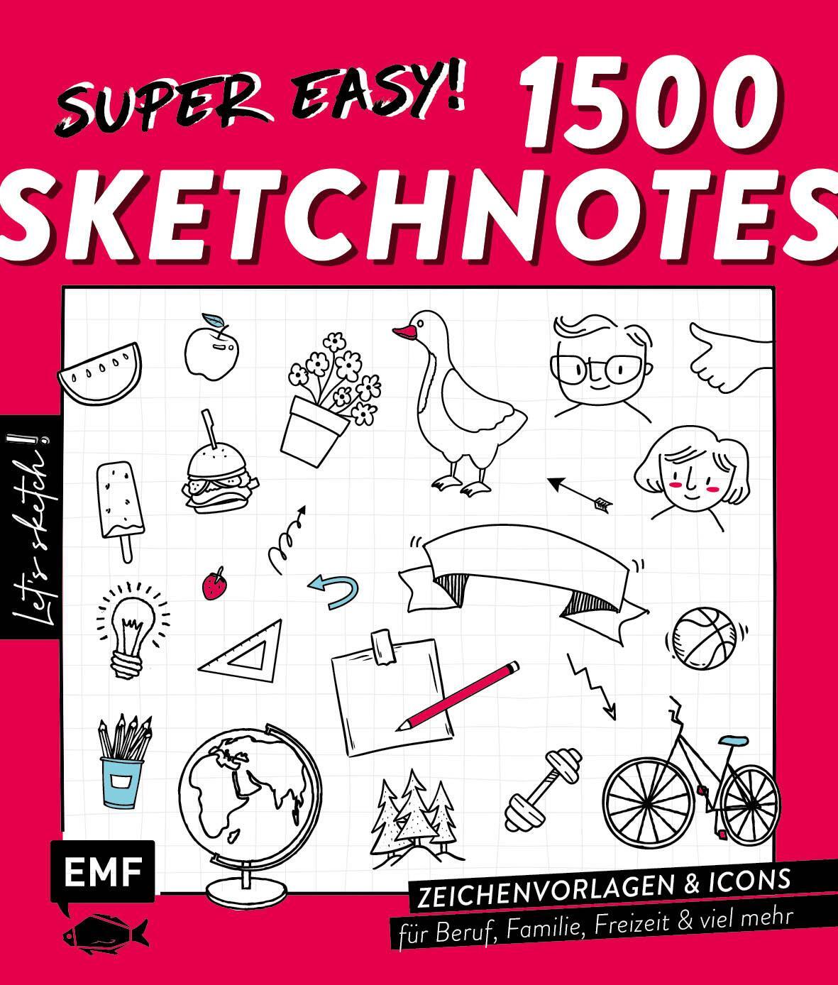 Cover: 9783745904819 | Let's sketch! Super easy! 1500 Sketchnotes | Taschenbuch | Deutsch
