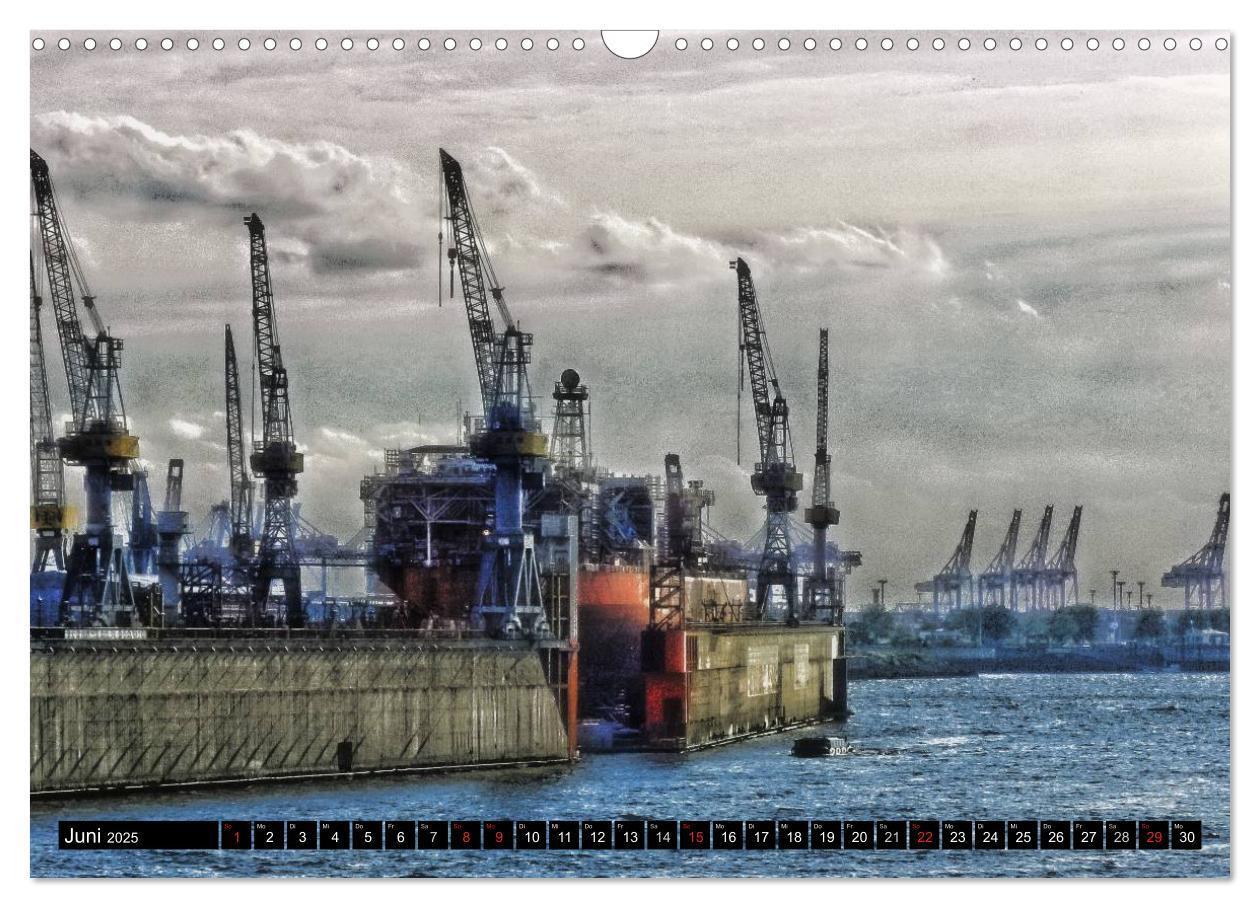 Bild: 9783435690220 | Faszination Hafen - Hamburg (Wandkalender 2025 DIN A3 quer),...