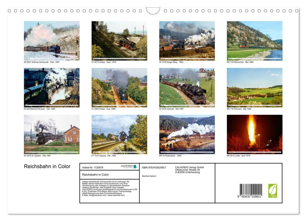 Bild: 9783435029921 | Reichsbahn in Color (Wandkalender 2025 DIN A3 quer), CALVENDO...