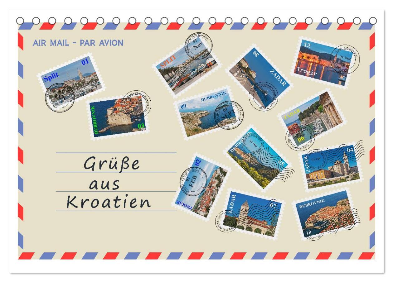 Cover: 9783435829101 | Grüße aus Kroatien (Tischkalender 2025 DIN A5 quer), CALVENDO...