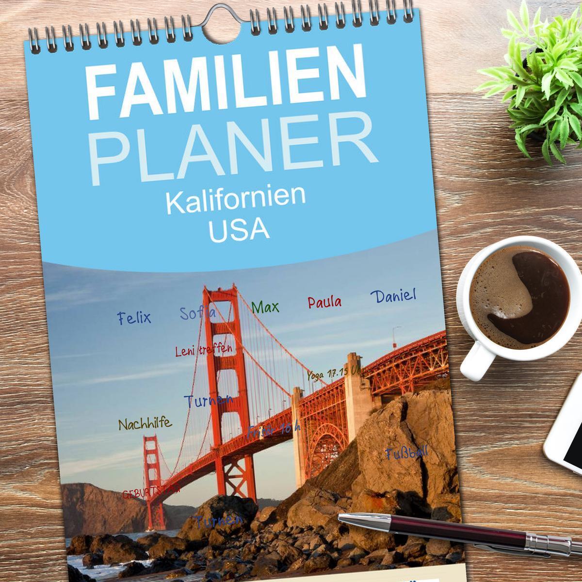 Bild: 9783457126622 | Familienplaner 2025 - Kalifornien USA mit 5 Spalten (Wandkalender,...