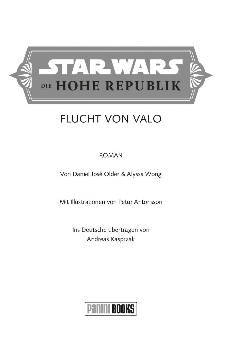 Bild: 9783833244971 | Star Wars Jugendroman: Die Hohe Republik - Flucht von Valo | Buch