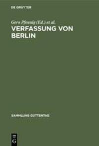 Cover: 9783110069327 | Verfassung von Berlin | Kommentar | Wolfgang Härth (u. a.) | Buch