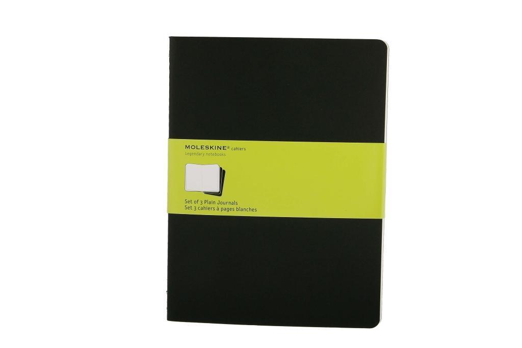 Bild: 9788883705038 | Moleskine Cahier Extra Large blanko schwarz. 3er Pack | Taschenbuch