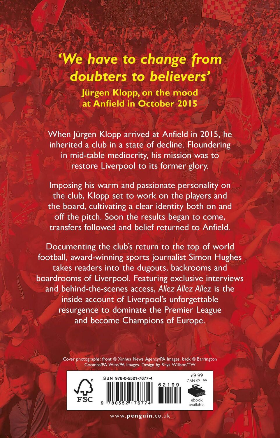 Rückseite: 9780552176774 | Allez Allez Allez | The Inside Story of the Resurgence of Liverpool FC