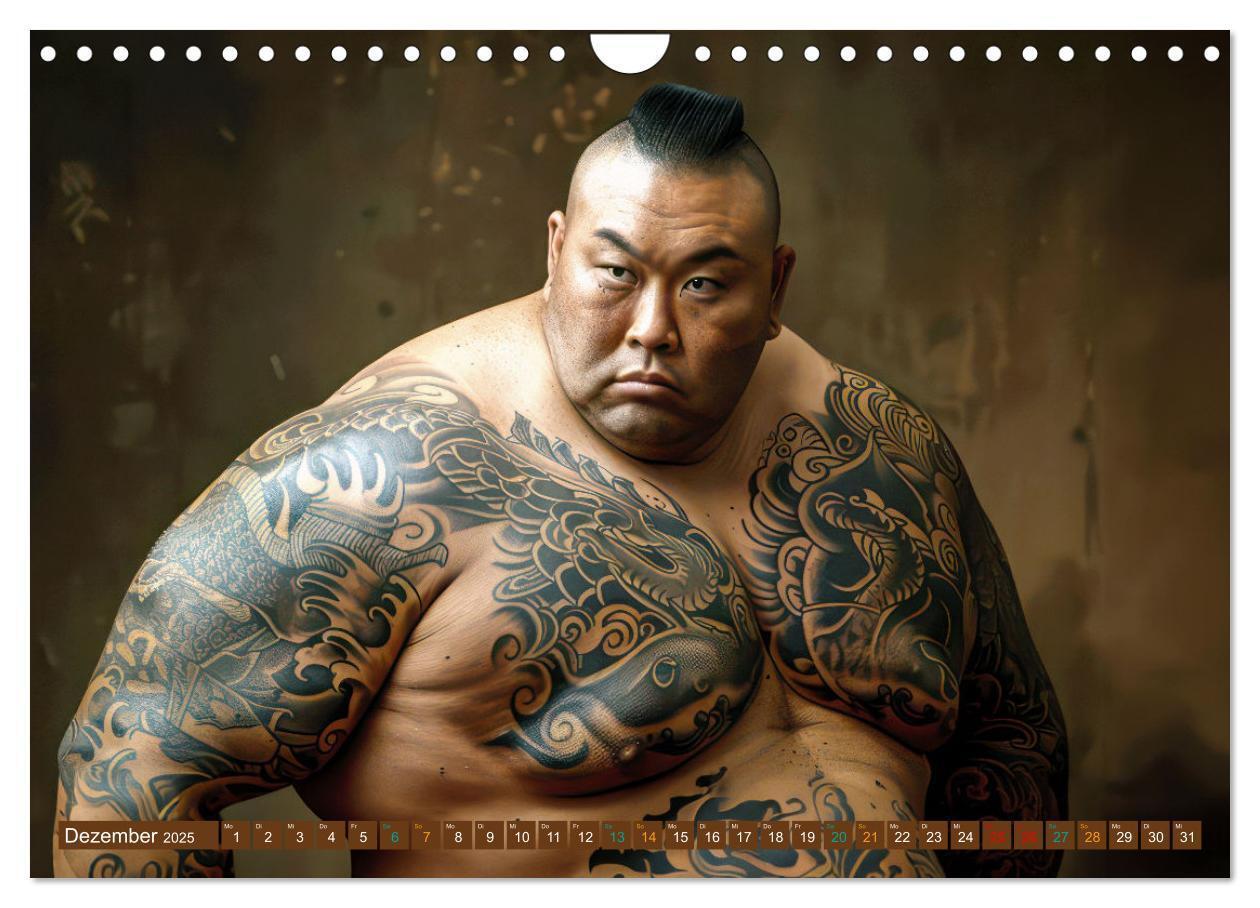 Bild: 9783383809613 | Sumo - Japans schwere Ringer (Wandkalender 2025 DIN A4 quer),...