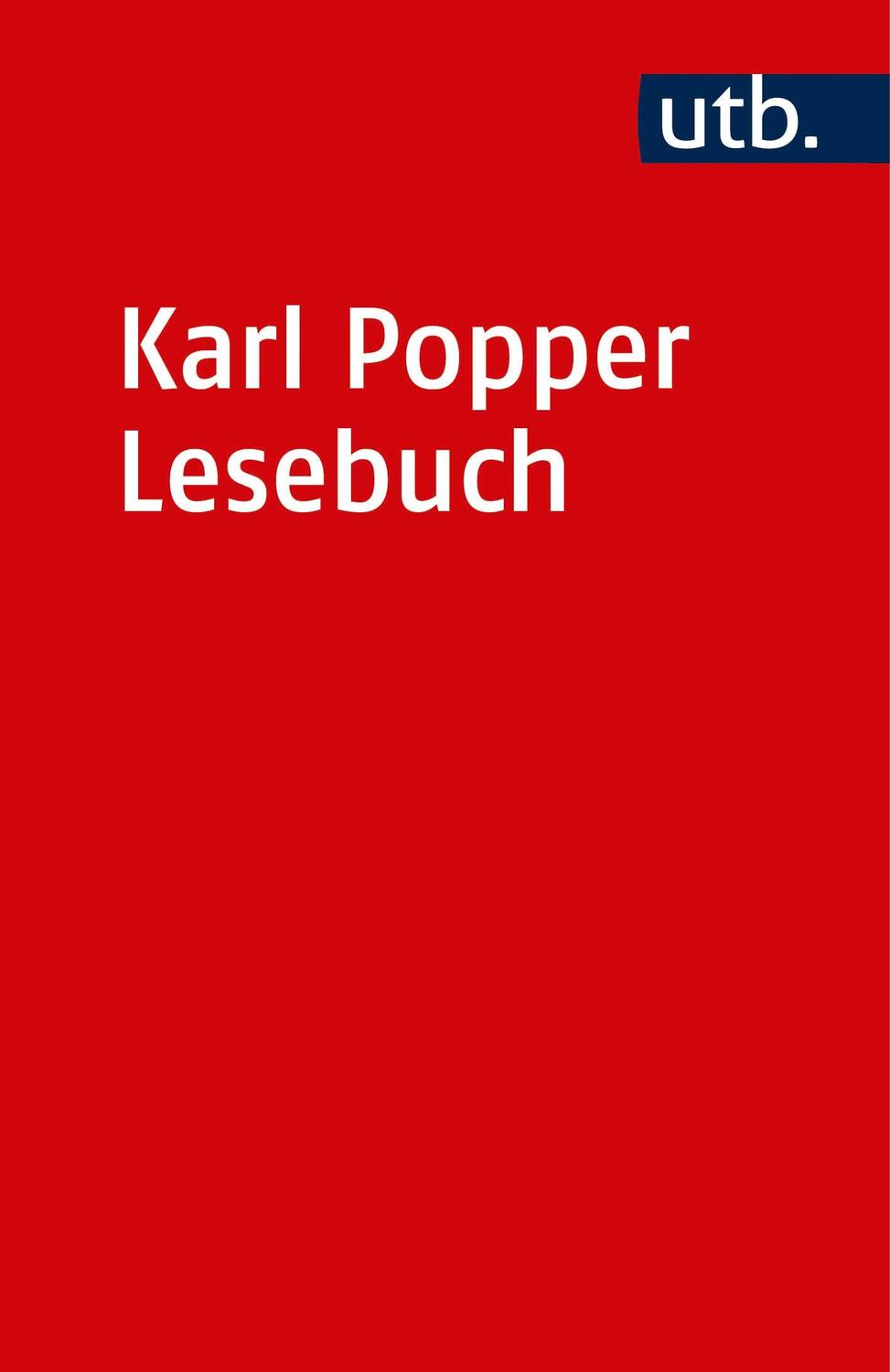 Cover: 9783825220006 | Karl Popper Lesebuch | Karl R. Popper | Taschenbuch | 478 S. | Deutsch