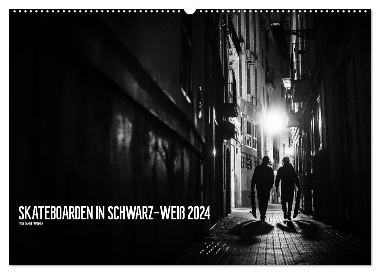 Cover: 9783675701977 | Skateboarden in Schwarz-Weiß (Wandkalender 2024 DIN A2 quer),...