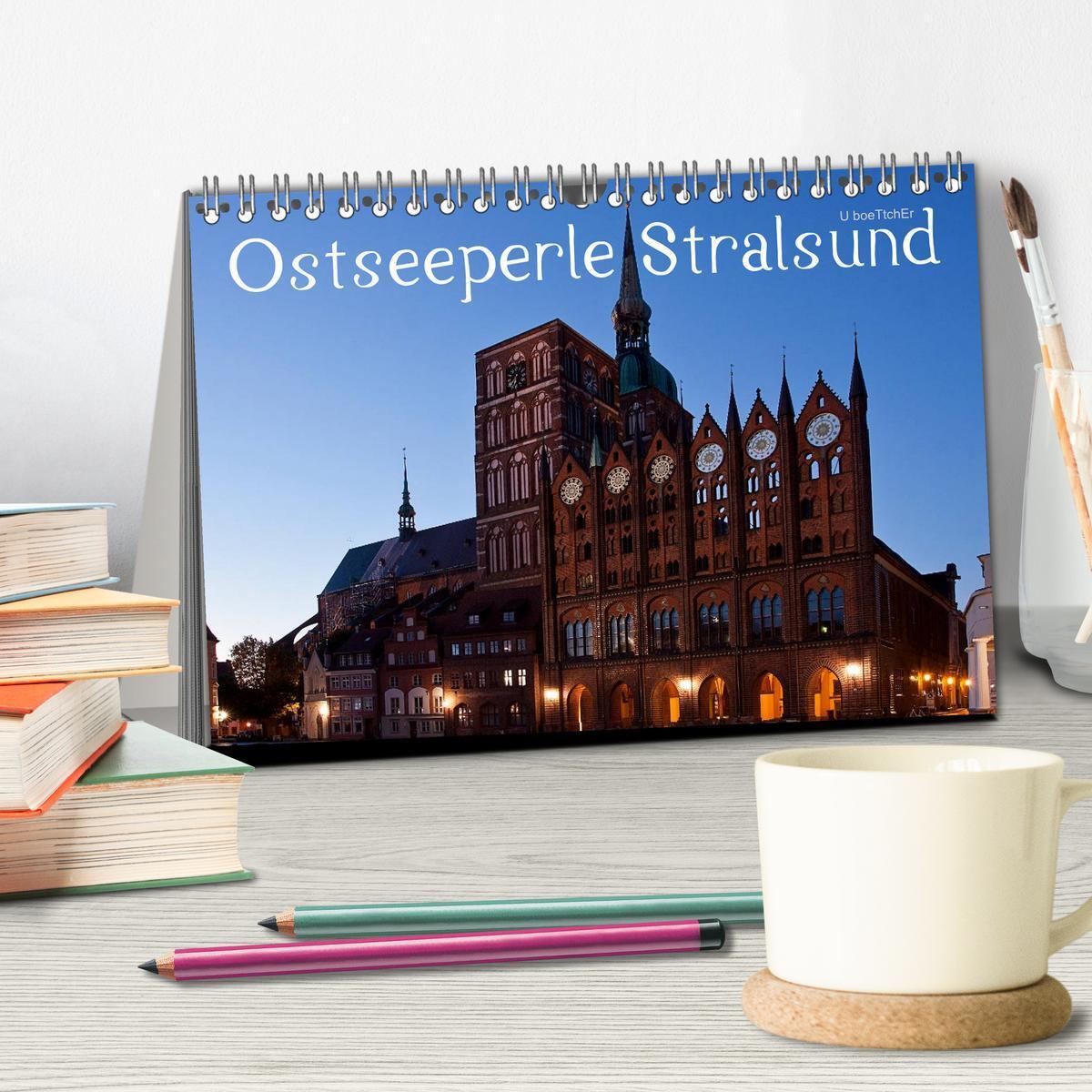 Bild: 9783435548545 | Ostseeperle Stralsund (Tischkalender 2025 DIN A5 quer), CALVENDO...