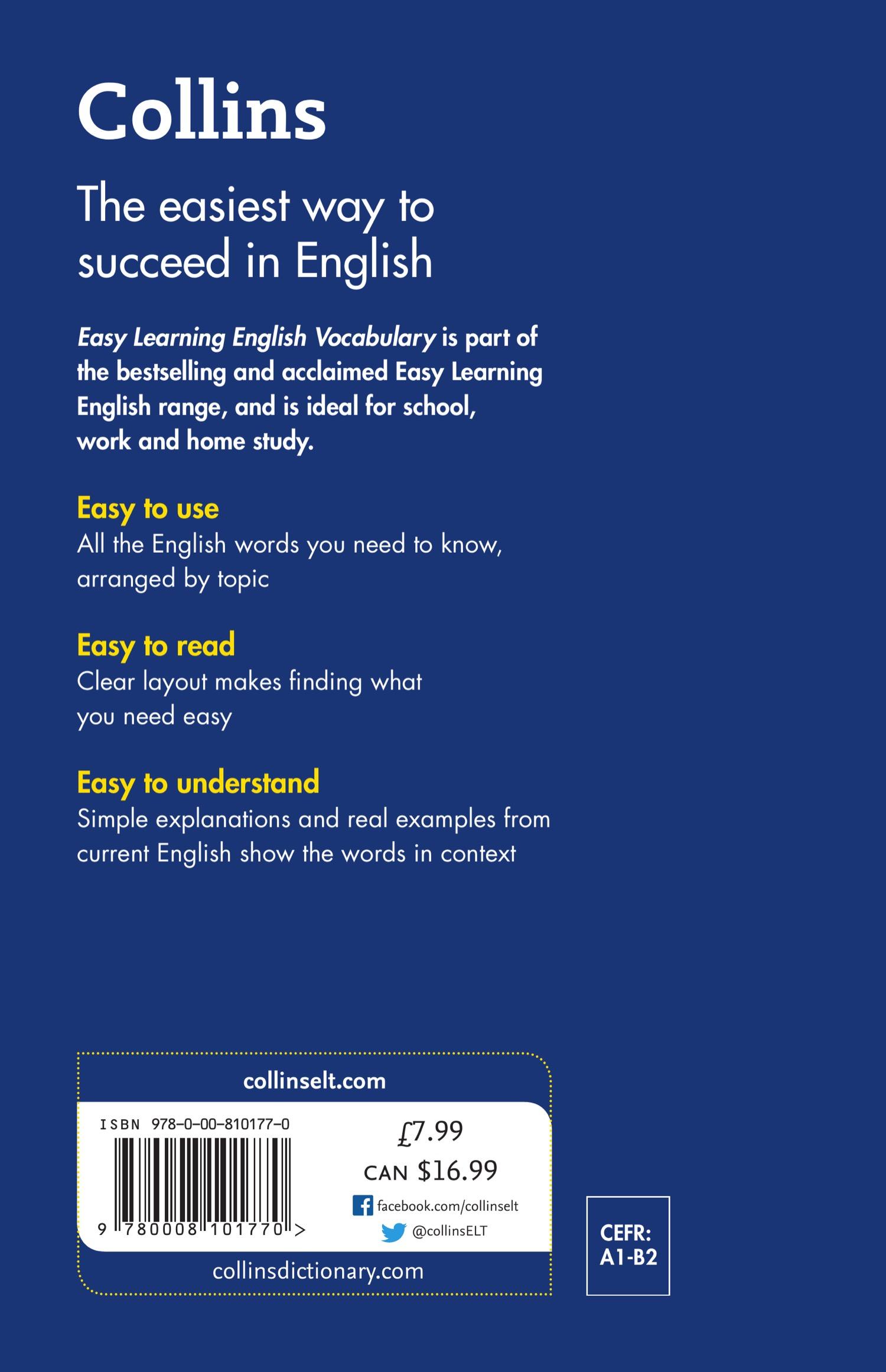 Rückseite: 9780008101770 | Collins Easy Learning English - Easy Learning English Vocabulary