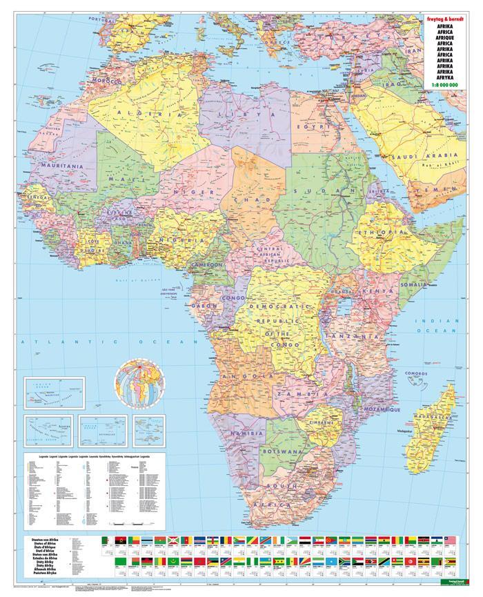 Bild: 9783707917598 | Afrika, Kontinentkarte 1:8 000 000 | (Land-)Karte | Deutsch | 2018