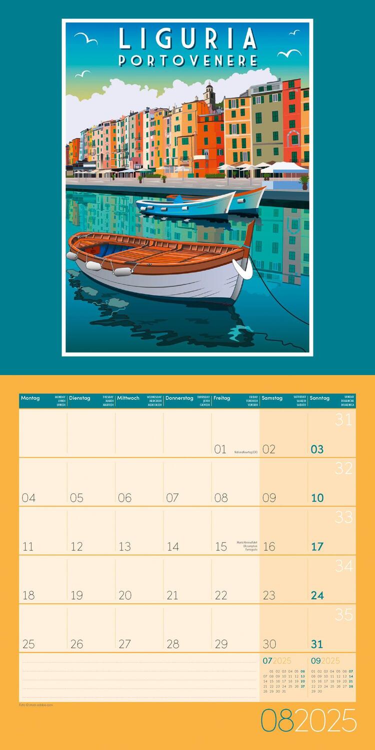 Bild: 9783838445038 | Vintage Voyage - Reiseposter - Kalender 2025 - 30x30 | Kunstverlag