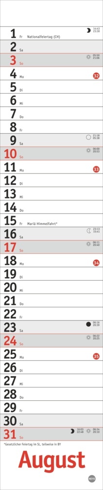 Bild: 9783756406364 | Langplaner mini, rot 2025 | Kalender | Spiralbindung | 13 S. | Deutsch