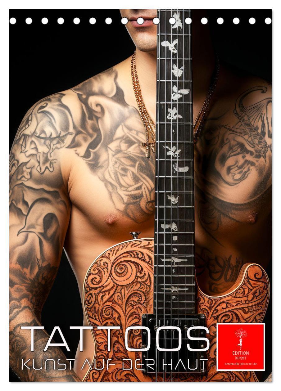 Cover: 9783383685590 | Tattoos Kunst auf der Haut (Tischkalender 2024 DIN A5 hoch),...