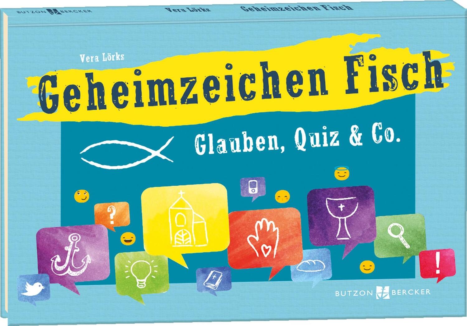 Cover: 9783766629081 | Geheimzeichen Fisch | Glauben, Quiz & Co. | Vera Lörks | Box | Deutsch