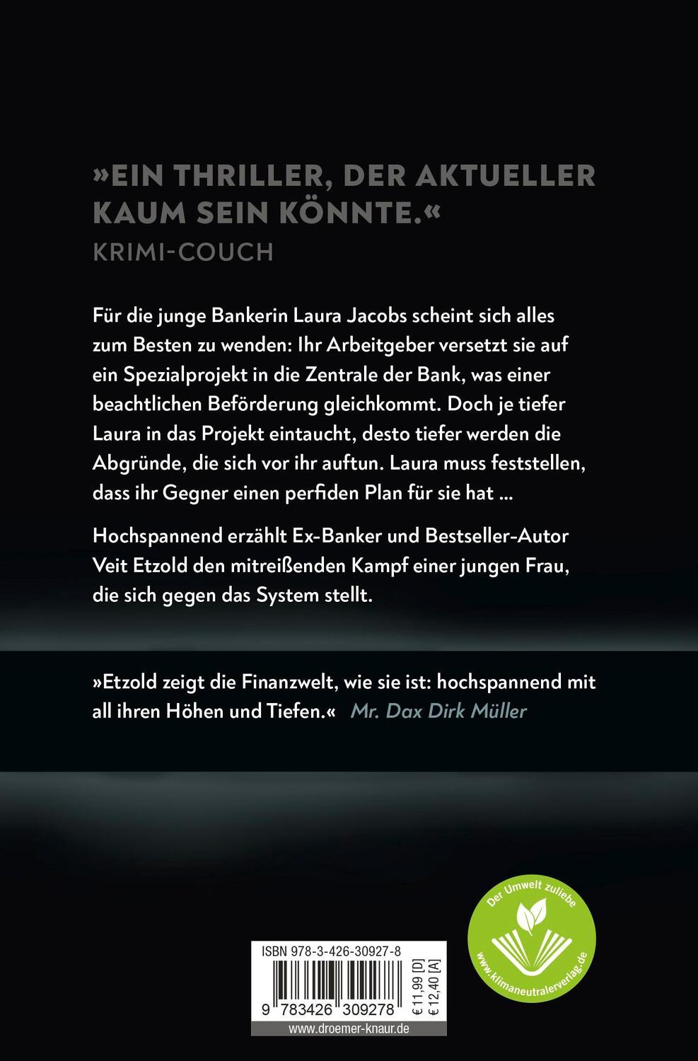 Rückseite: 9783426309278 | Die Zentrale | Veit Etzold | Taschenbuch | Die Laura-Jacobs-Reihe