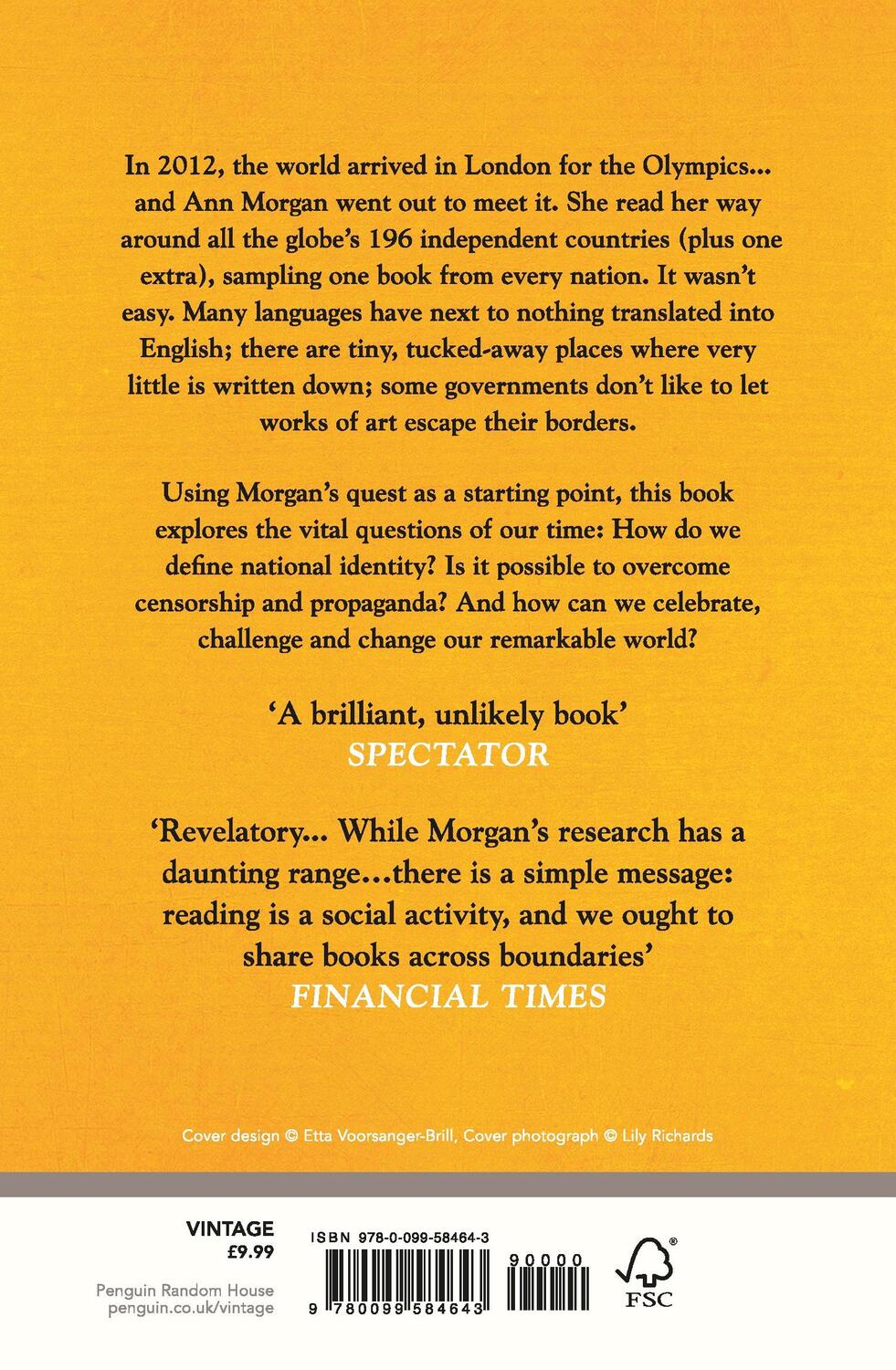 Rückseite: 9780099584643 | Reading the World | How I Read a Book from Every Country | Ann Morgan