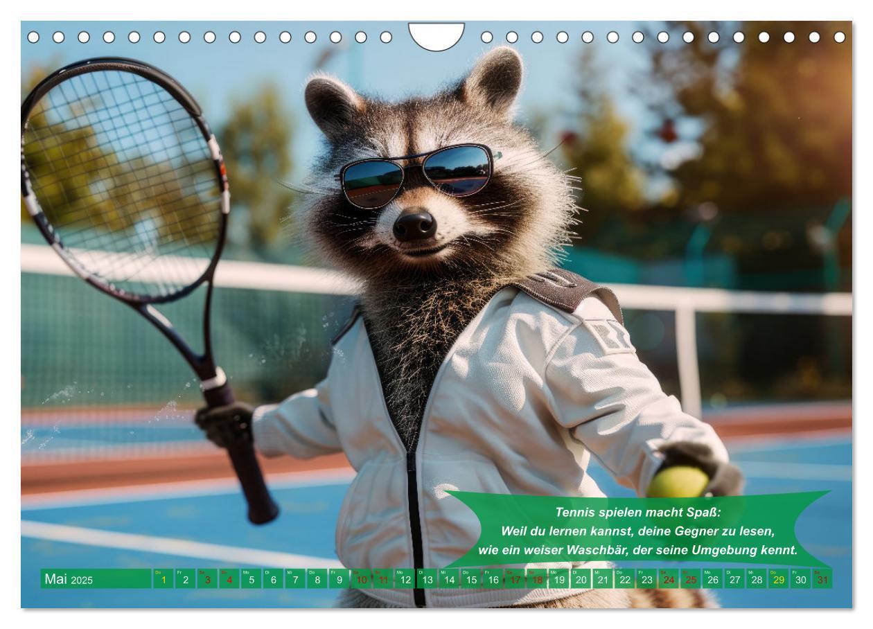 Bild: 9783457180488 | Der tierisch lustige Tennis-Kalender (Wandkalender 2025 DIN A4...