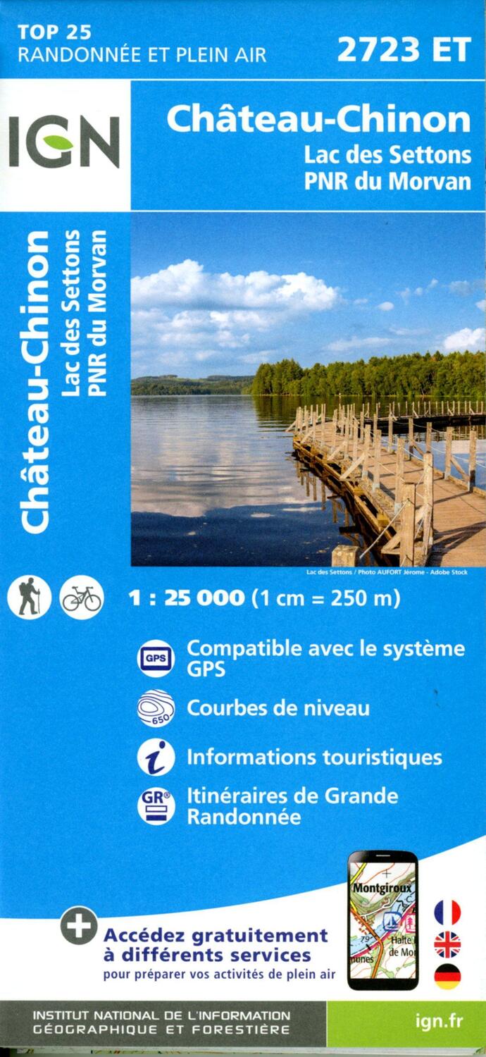 Cover: 9782758552994 | Chateau-Chinon - Lac de Settons - PNR du Morvan 1:25 000 | 1:25000