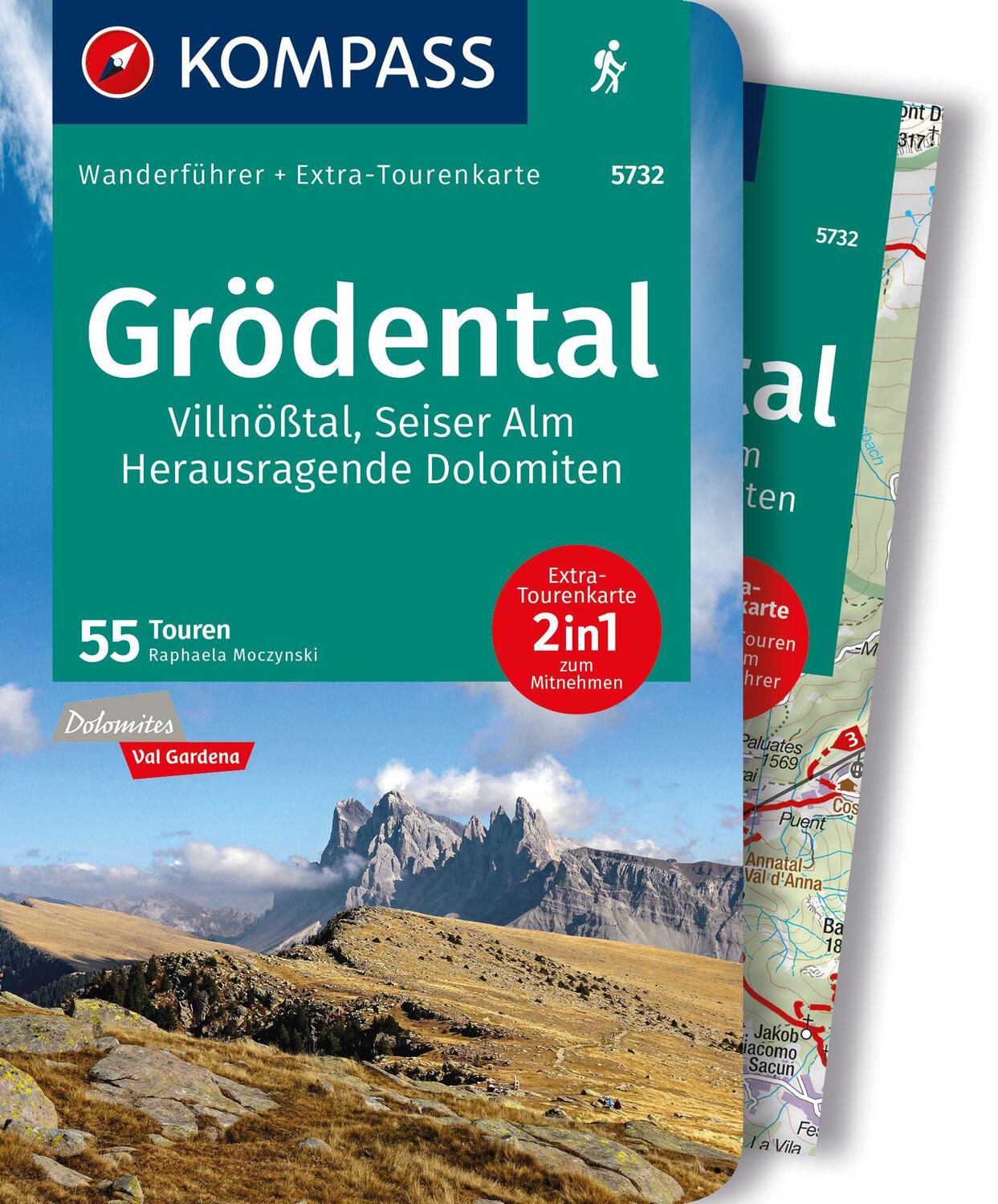 Cover: 9783991219347 | KOMPASS Wanderführer Grödental, Villnößtal, Seiser Alm,...