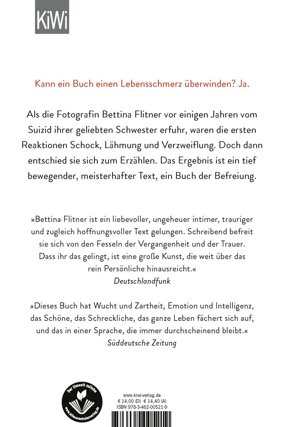 Rückseite: 9783462005219 | Meine Schwester | Bettina Flitner | Taschenbuch | 311 S. | Deutsch