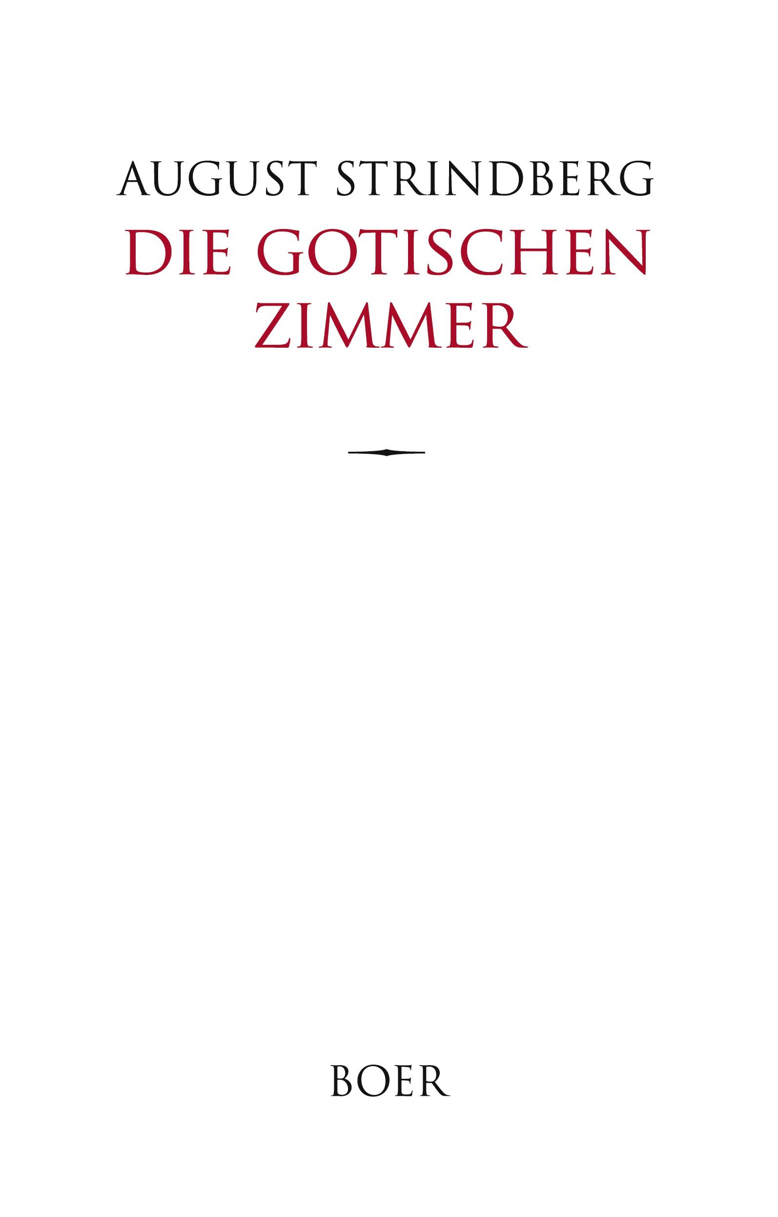 Cover: 9783966623124 | Die Gotischen Zimmer | August Strindberg | Buch | 312 S. | Deutsch