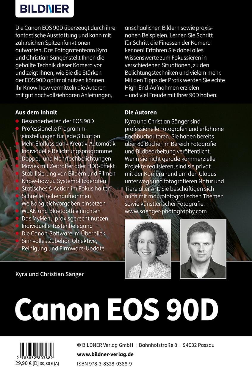 Rückseite: 9783832803889 | Canon EOS 90D | Das umfangreiche Praxisbuch zu Ihrer Kamera! | Buch