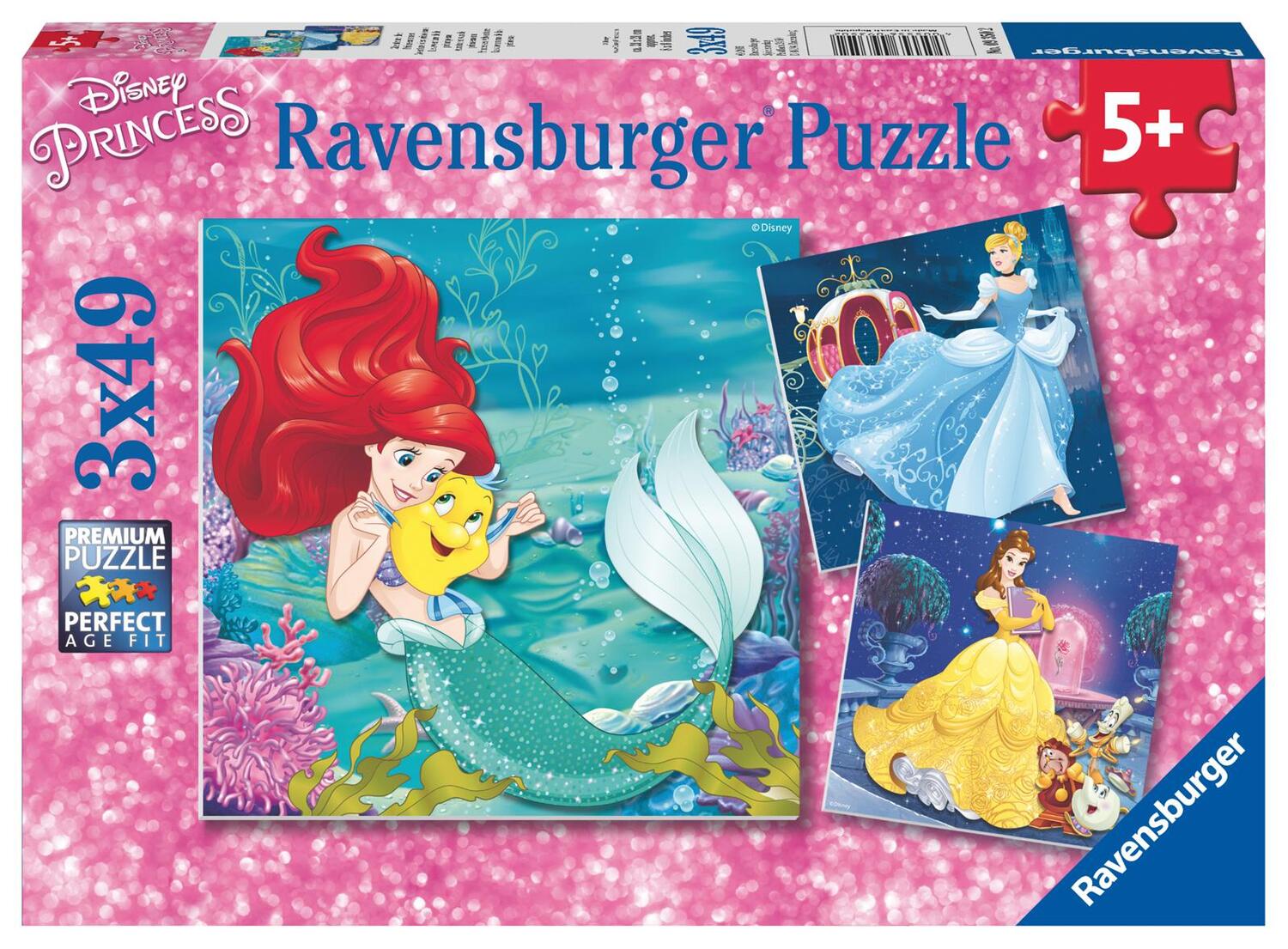 Cover: 4005556093502 | Abenteuer der Prinzessinnen 3 X 49 Teile | Spiel | Deutsch | 2016
