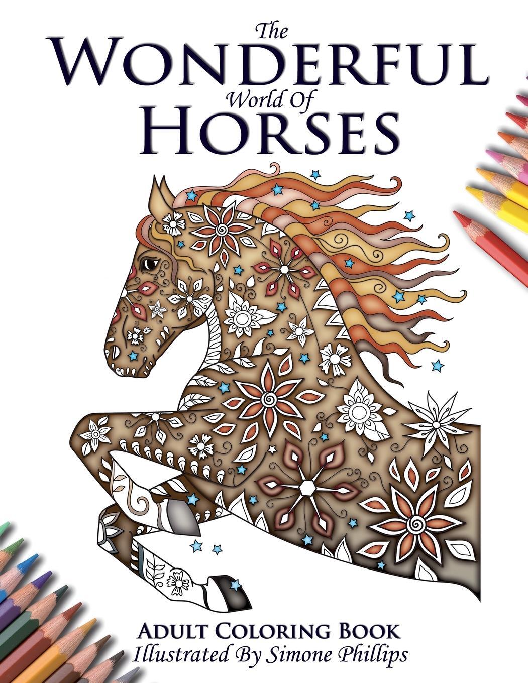 Cover: 9780473355449 | The Wonderful World of Horses - Adult Coloring / Colouring Book | Buch