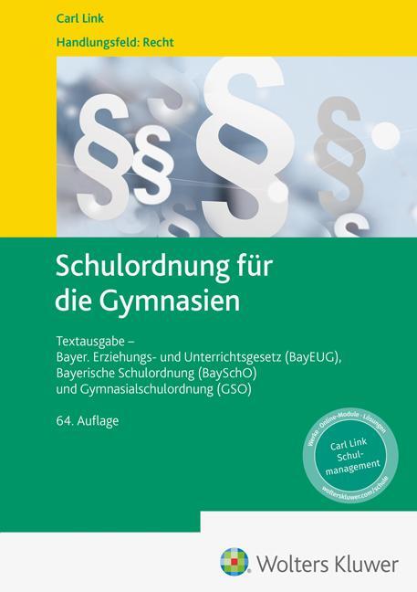 Cover: 9783556099841 | Schulordnung für die Gymnasien | Buch | 286 S. | Deutsch | 2024