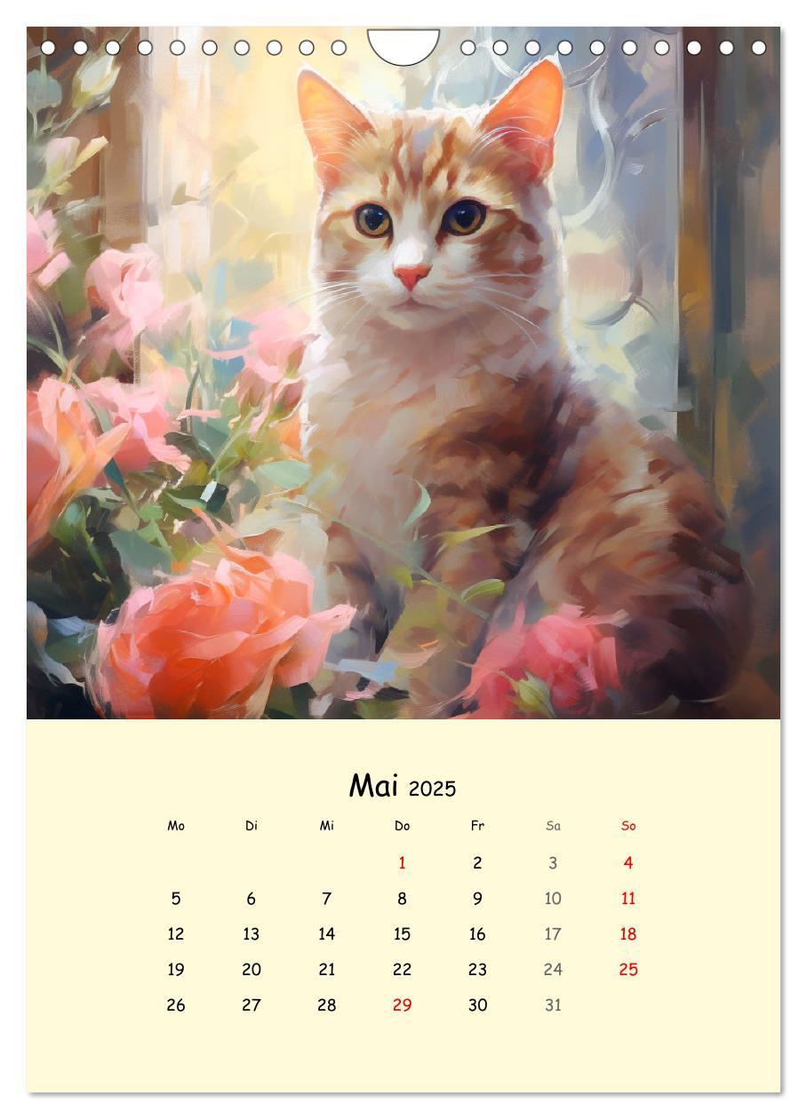 Bild: 9783435867363 | Liebliche Katzen. Anmut und Würde mit Blumen (Wandkalender 2025 DIN...