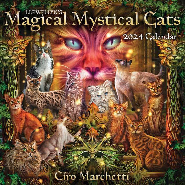 Cover: 9780738768977 | Llewellyn's 2024 Magical Mystical Cats Calendar | Llewellyn | Kalender