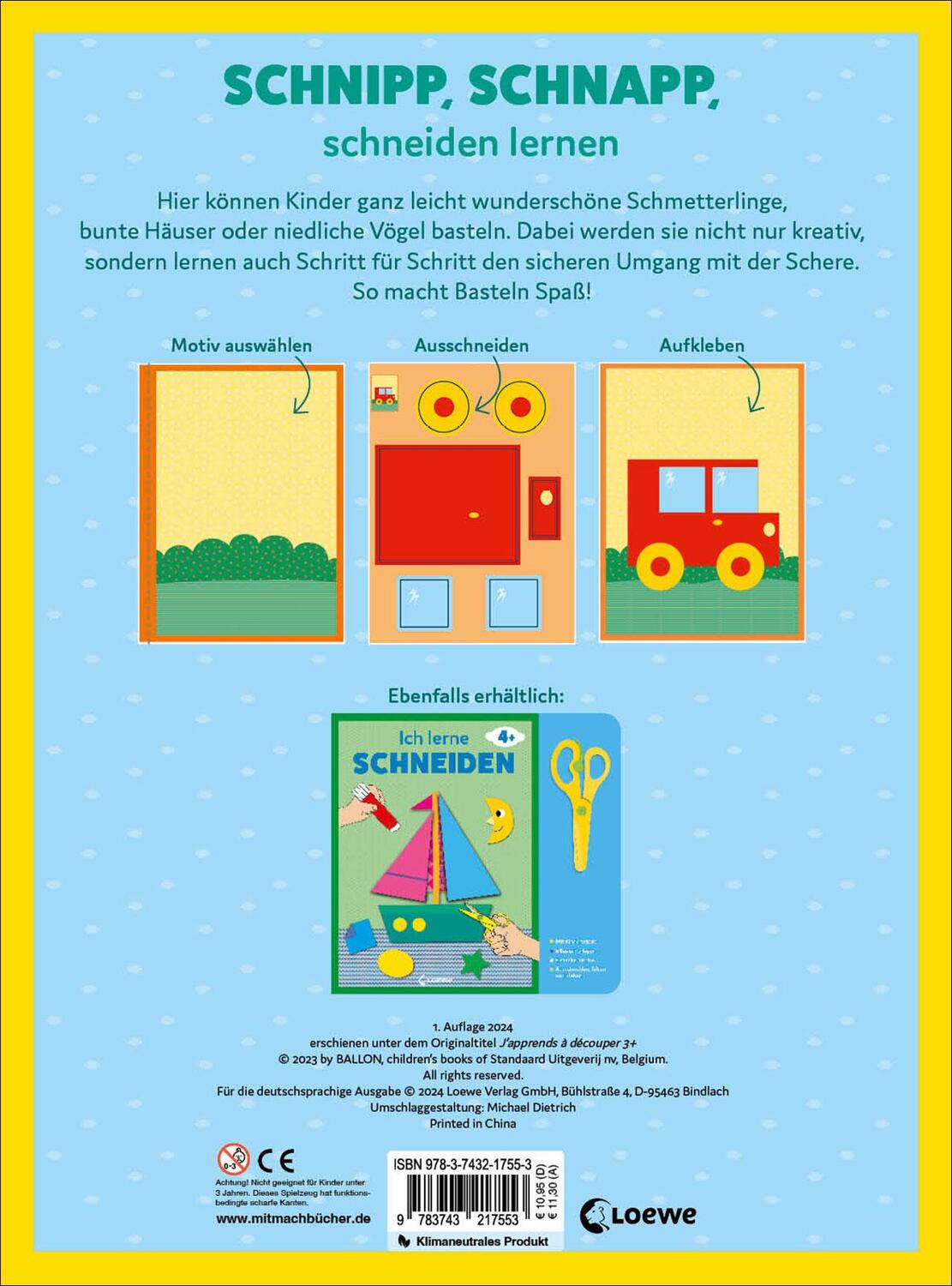 Rückseite: 9783743217553 | Ich lerne schneiden (Haus) | Loewe Kreativ | Taschenbuch | 32 S.