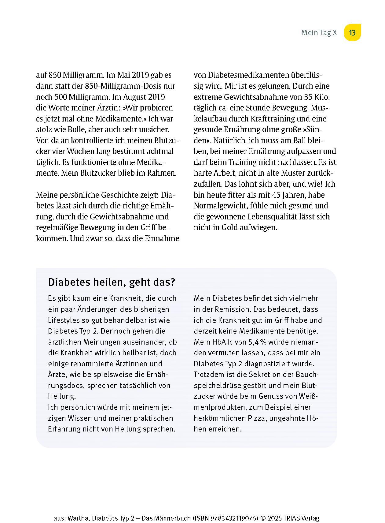 Bild: 9783432119076 | Diabetes Typ 2 - Das Männerbuch | Andreas Wartha | Taschenbuch | 2025