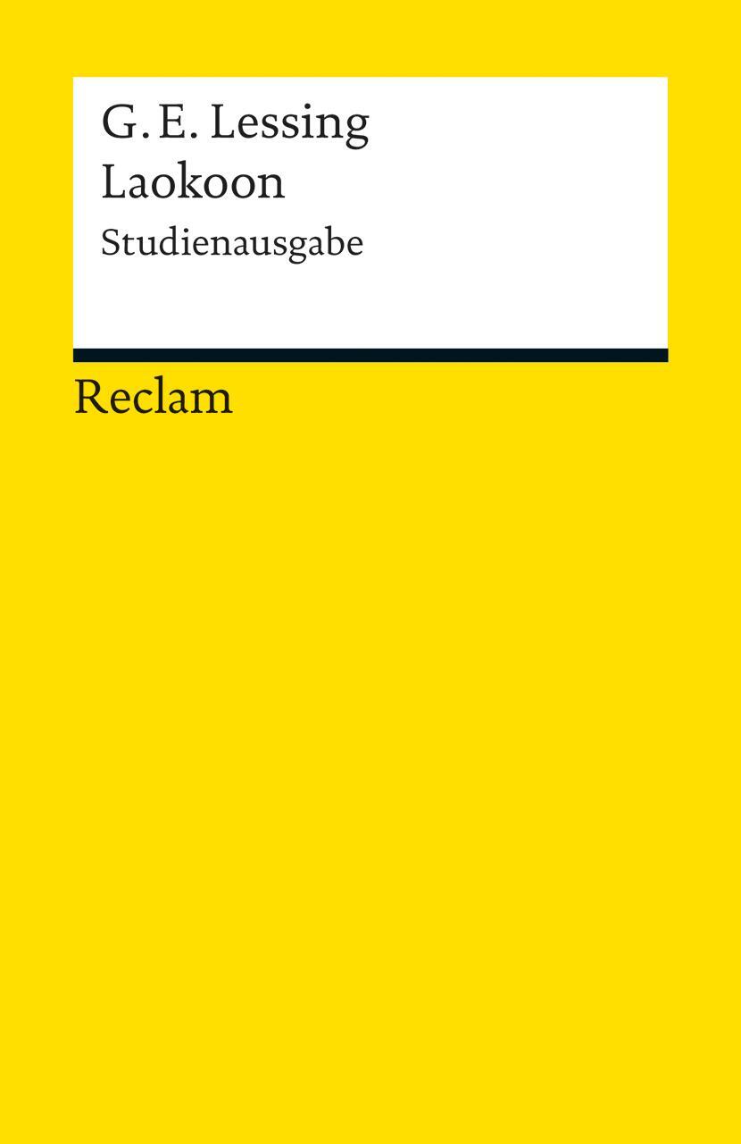 Cover: 9783150188651 | Laokoon oder Über die Grenzen der Malerei und Poesie | Studienausgabe