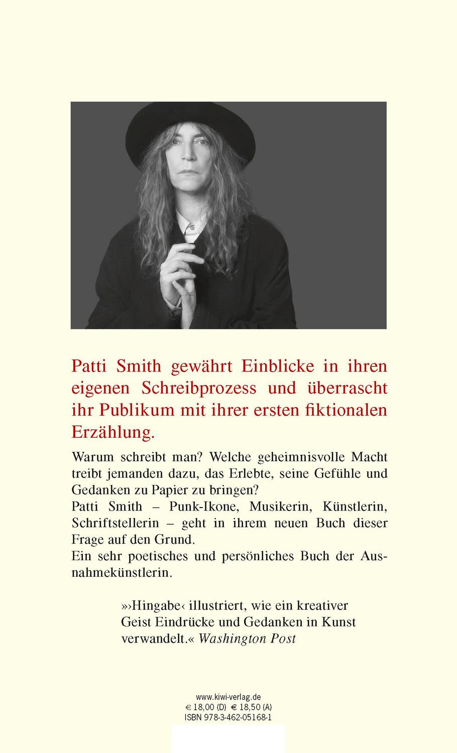 Rückseite: 9783462051681 | Hingabe | Patti Smith | Buch | 133 S. | Deutsch | 2019