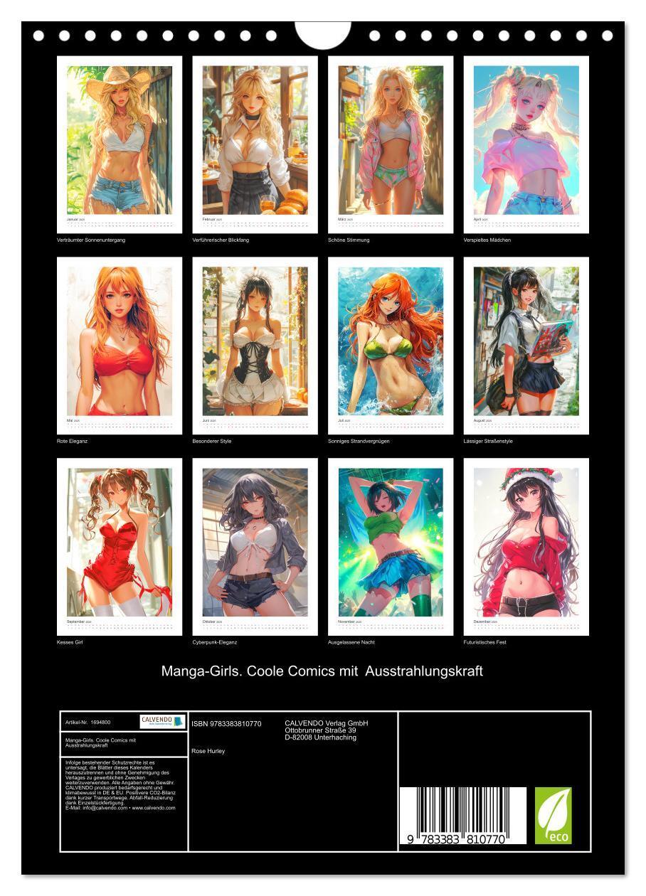 Bild: 9783383810770 | Manga-Girls. Coole Comics mit Ausstrahlungskraft (Wandkalender 2025...