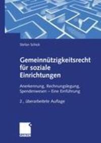 Cover: 9783409289689 | Gemeinnützigkeitsrecht für soziale Einrichtungen | Stefan Schick