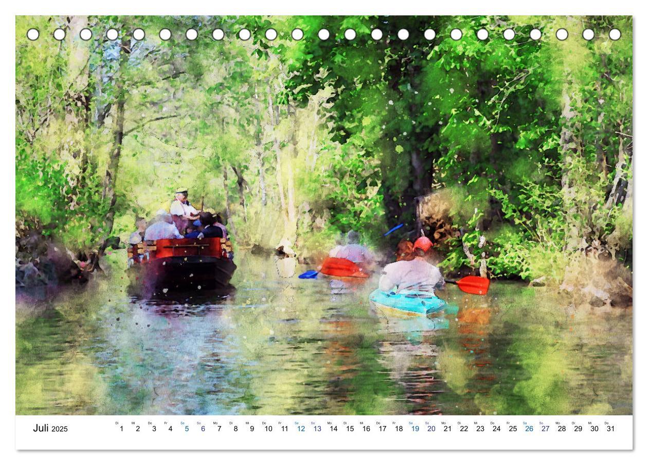 Bild: 9783435110599 | Spreewald Aquarell Impressionen (Tischkalender 2025 DIN A5 quer),...