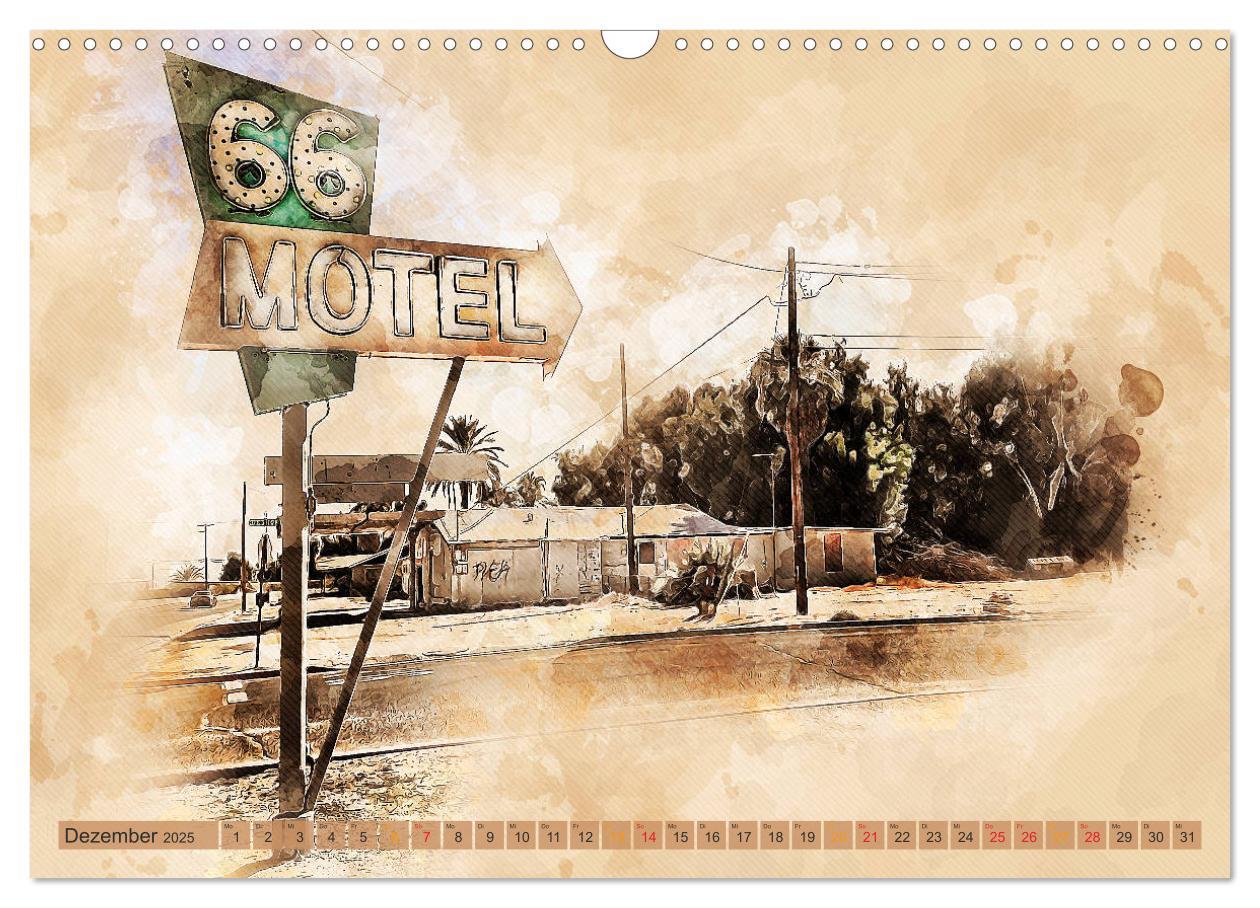 Bild: 9783435214921 | Route 66 - 2451 Meilen Nostalgie (Wandkalender 2025 DIN A3 quer),...