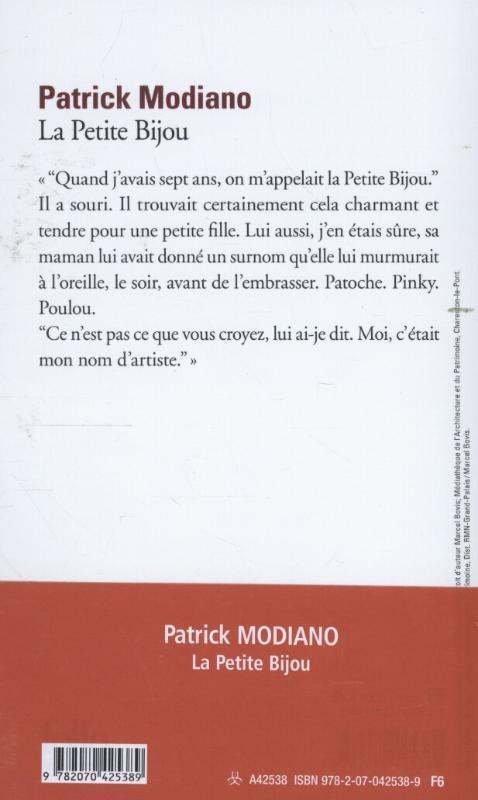 Rückseite: 9782070425389 | La Petite Bijou | Patrick Modiano | Taschenbuch | Französisch | 2002
