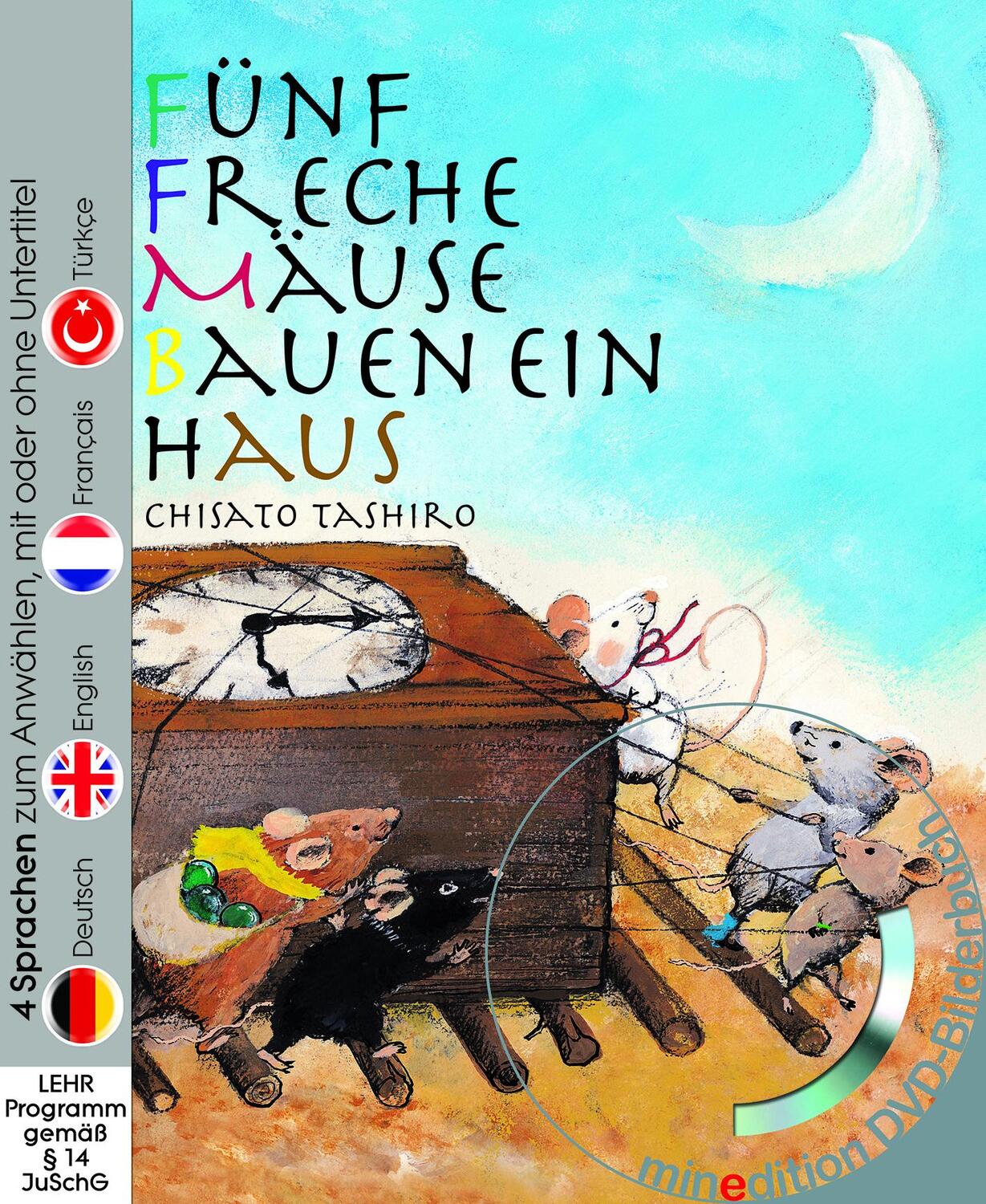 Cover: 9783865665119 | Fünf freche Mäuse bauen ein Haus (Buch mit DVD) | Chisato Tashiro