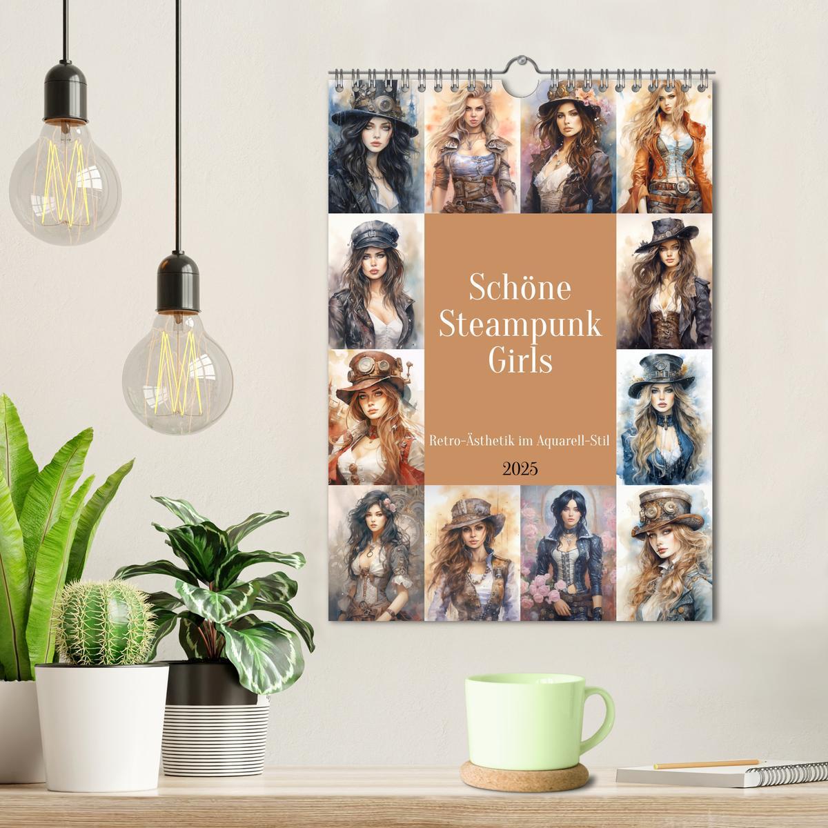 Bild: 9783435860906 | Schöne Steampunk Girls. Retro-Ästhetik im Aquarell-Stil...