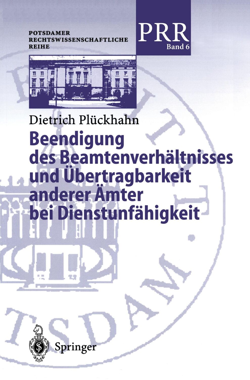 Cover: 9783540663089 | Beendigung des Beamtenverhältnisses und Übertragbarkeit anderer...