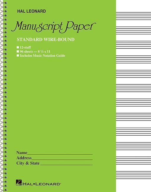 Cover: 73999100051 | Standard Wirebound Manuscript Paper (Green Cover) | Taschenbuch | Buch