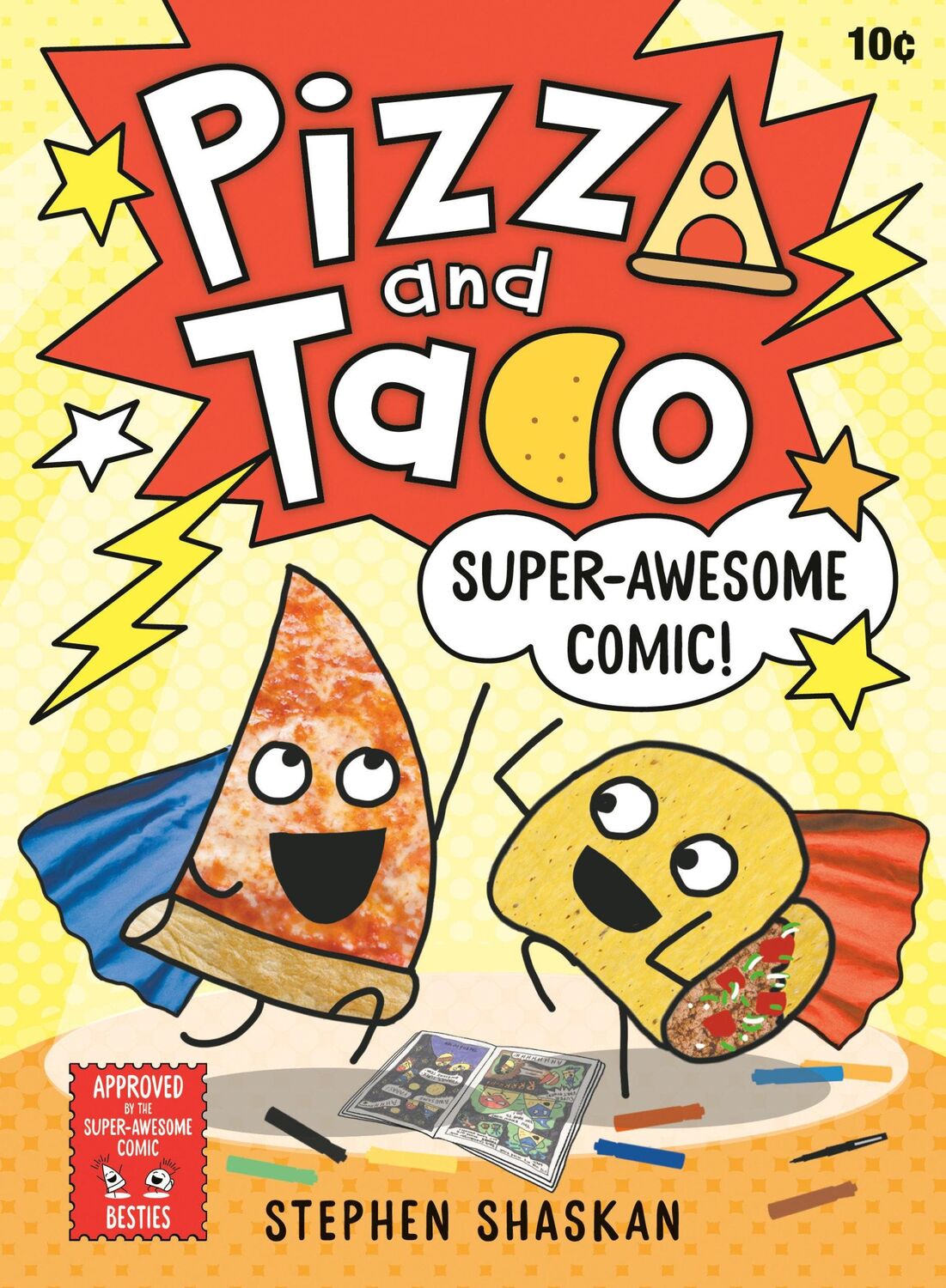 Cover: 9780593376034 | Pizza and Taco: Super-Awesome Comic! | (A Graphic Novel) | Shaskan