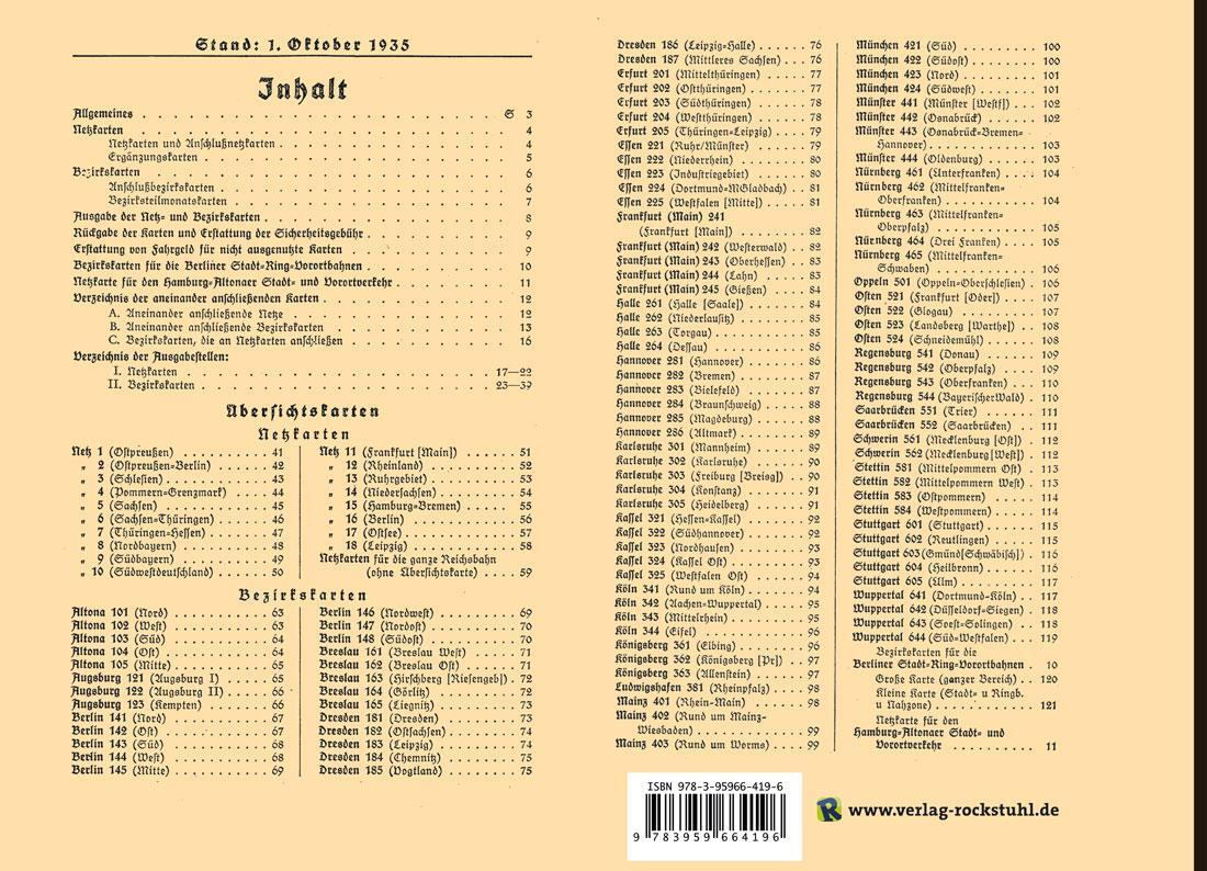 Rückseite: 9783959664196 | Die Netzkarten und Bezirkskarten der Deutschen Reichsbahn -...