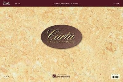 Cover: 9780793557899 | Carta Manuscript Paper No. 27 - Professional | Broschüre | Englisch