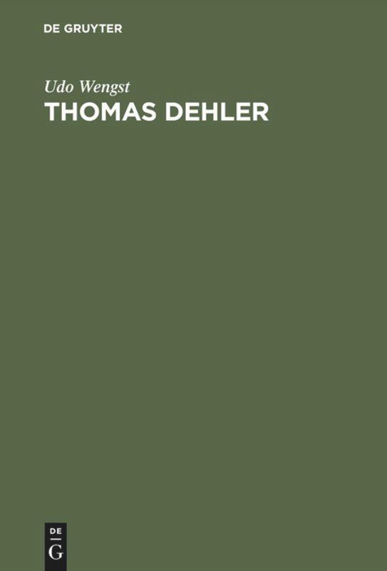 Cover: 9783486563061 | Thomas Dehler | 1897-1967. Eine politische Biographie | Udo Wengst